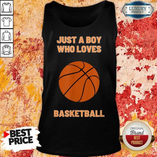 Just A Boy Who Loves 1 Basketball Tank Top - Design by Soyatees.com