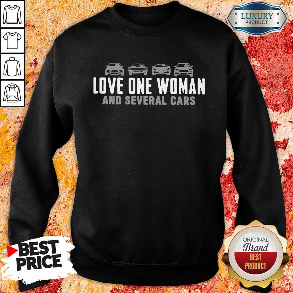Love One Woman And 1 Several Cars Sweatshirt - Design by Soyatees.com