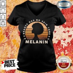 Melanin Beauty Has No 3 Skin Tone Vintage V-neck - Design by Soyatees.com