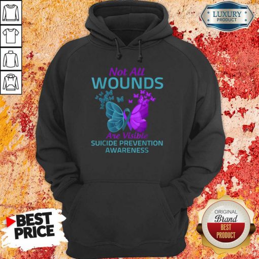 Not All Wounds Are Visible Suicide 7 Awareness Hoodie - Design by Soyatees.com