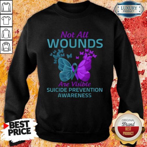 Not All Wounds Are Visible Suicide 7 Awareness Sweatshirt - Design by Soyatees.com