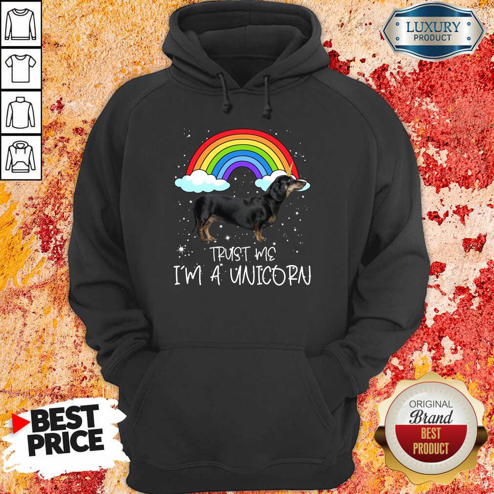 Fantastic Dachshund Trust Me Im A Unicorn Hoodie