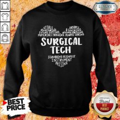 Perfect Surgical Tech Heart Word Sweatshirt