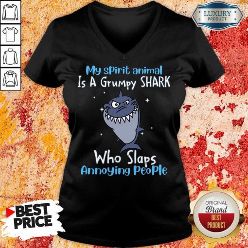 Top My Spirit Animal Is A Grumpy Shark V-neck