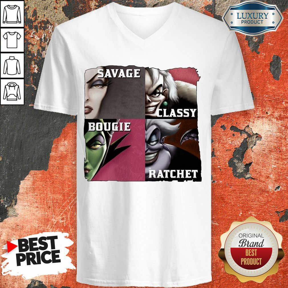 Top Savage Sassy Bougie Rachet V-neck