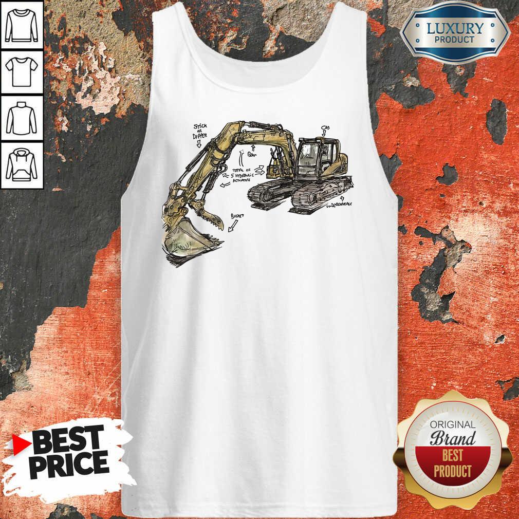 Hot Excavator Anatomy Tank Top