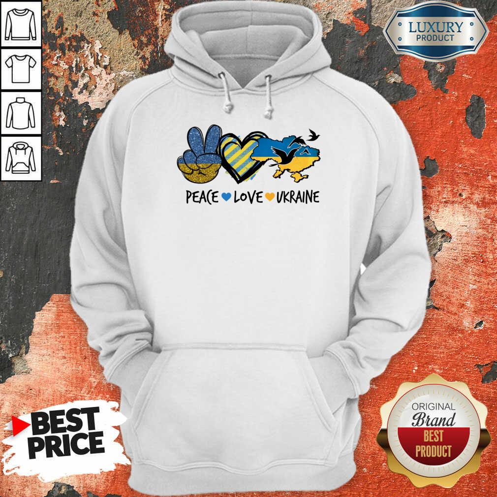 Peace Love Ukraine Flag Hoodie