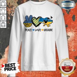 Peace Love Ukraine Flag Sweatshirt