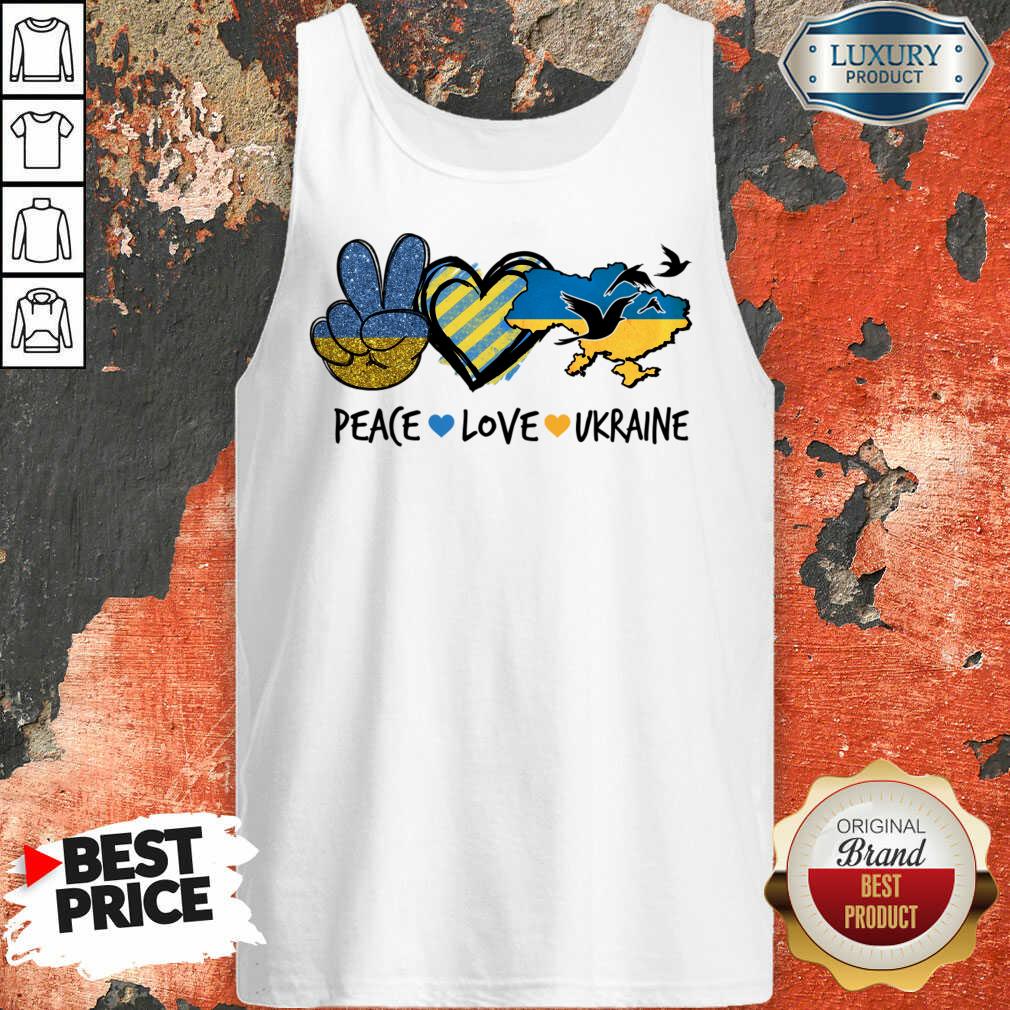 Peace Love Ukraine Flag Tank Top