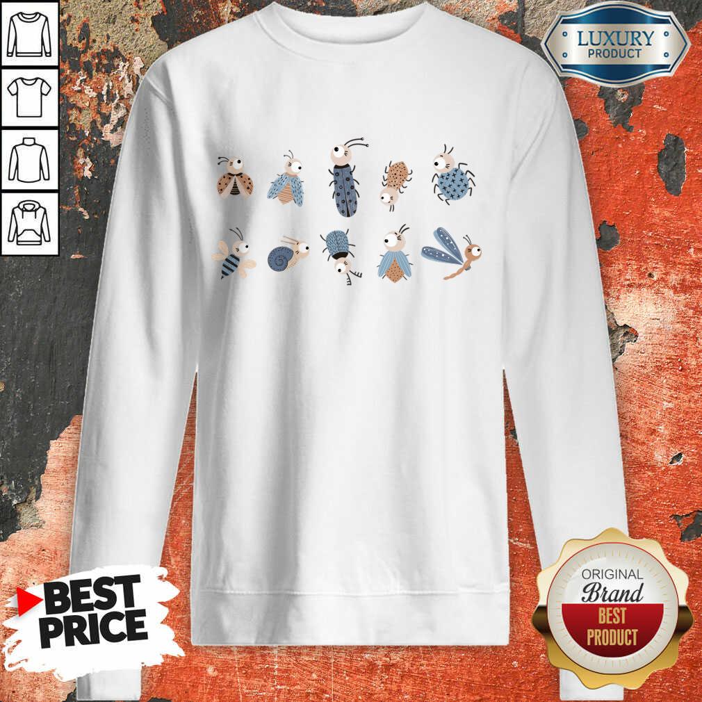 Cute Bugs Flies And Beetles Sweatshirt