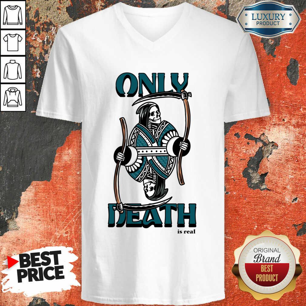 Only Death Is Read Reaper V-neck