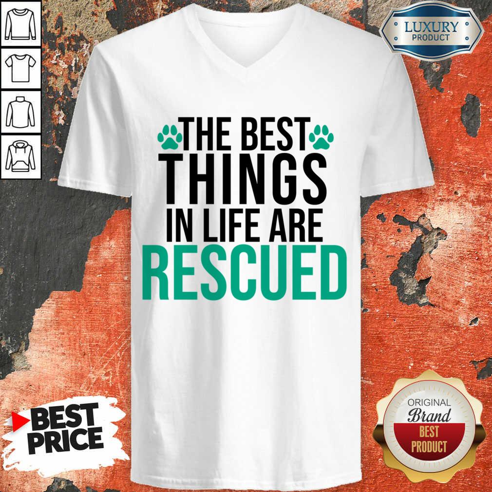 The Best Things In Life Are Rescued V-neck